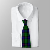 Cravate Armstrong tartan bleu et vert plaid (Attaché)