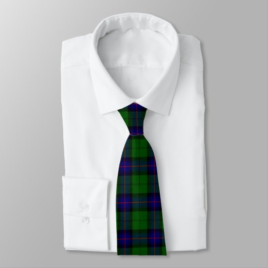 Cravate Armstrong tartan bleu et vert plaid (Attaché)