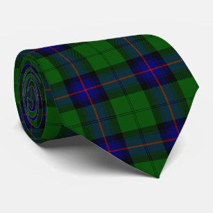 Cravate Armstrong tartan bleu et vert plaid