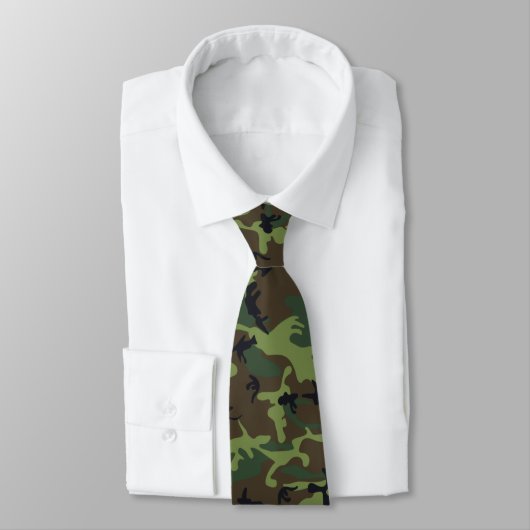 Cravate Army Camouflage Veteran Neckties Neck Tie (Attaché)