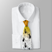 Cravate AroAce Pride Chat Noir - Mystical Witchy (Attaché)