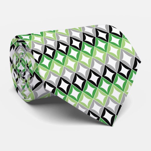 Cravate Aromantic Drapeau Diamonds Fierté (Roulé)