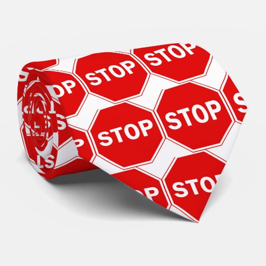 Cravate Arrêtez le signe (Roulé)