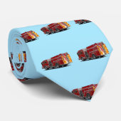 Cravate Arrière du moteur à feu avec drapeau américain (Roulé)