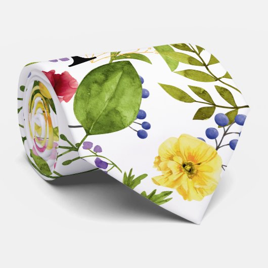 Cravate arrière - plan à fleurs doux (Roulé)