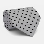 Cravate arrière - plan à pois gris, tendance (Roulé)