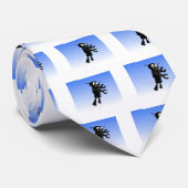 Cravate Arrière - plan Black Flying Robot Blue Sky (Roulé)