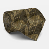 Cravate Arrière - plan Black Gold Leaf (Roulé)