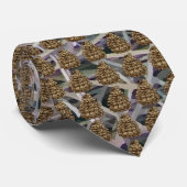 Cravate Arrière - plan d'aiguille de cône de pin (Roulé)