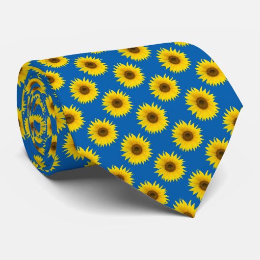 Cravate Arrière - plan de tournesols (Roulé)
