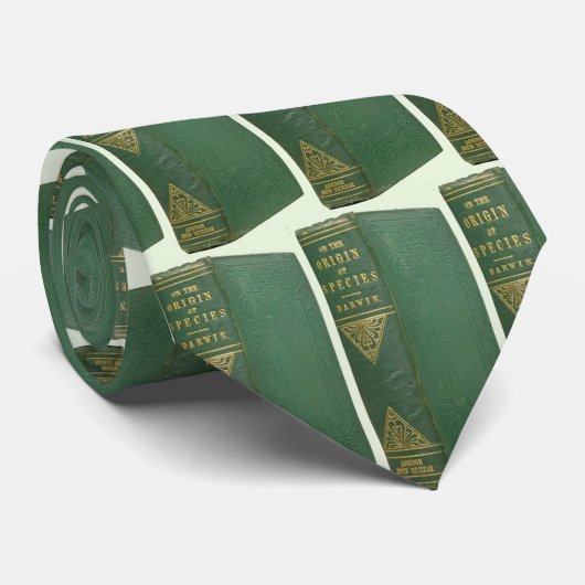Cravate Arrière - plan de vert de l'origine de Darwin (Roulé)