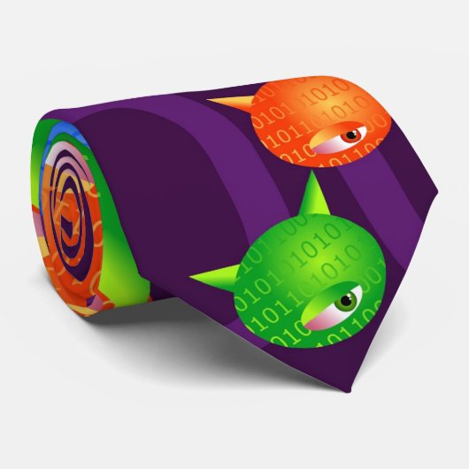 Cravate Arrière - plan de virus (Roulé)