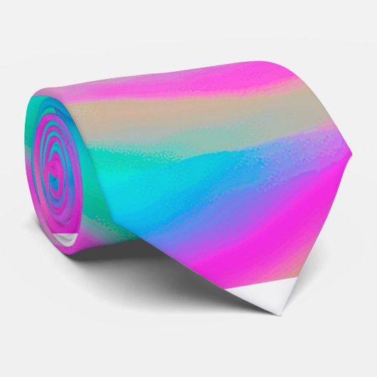 Cravate Arrière - plan holographique coloré (Roulé)