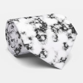 Cravate Arrière - plan noir et blanc de marbre (Roulé)