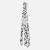 Cravate Arrière - plan noir et blanc de marbre (Dos)