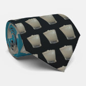 Cravate Arrière - plan Turquoise Motif Tequila (Roulé)