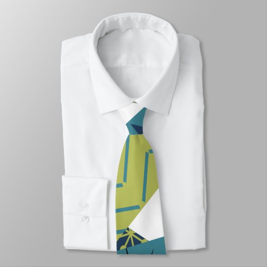 Cravate Arrondi Rectangles modernes du milieu du siècle (Attaché)