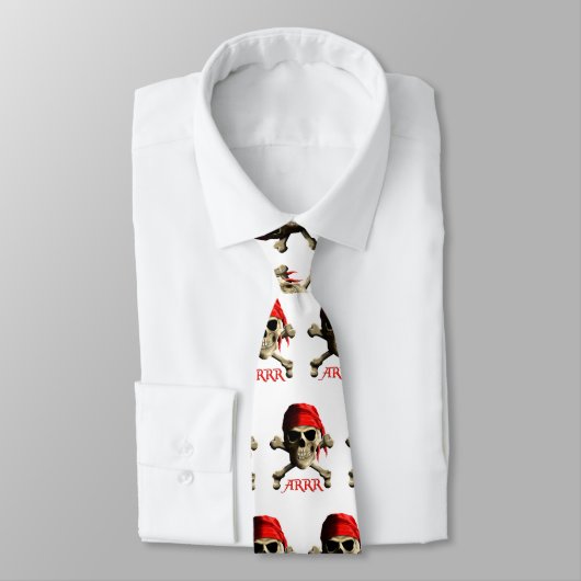 Cravate ARRR Parle Comme Un Jolly roger Pirate (Attaché)