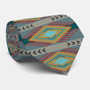 Cravate Art à motifs du Sud-Ouest américain et couleurs te