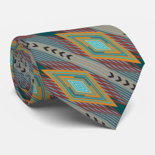 Cravate Art à motifs du Sud-Ouest américain et couleurs te