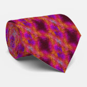 Cravate Art Abstrait coloré, Rose violet orange (Roulé)