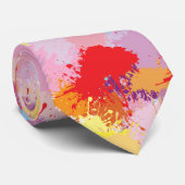 Cravate Art abstrait de coucher de soleil par ZMJ (Roulé)