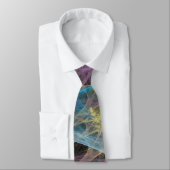 Cravate Art Abstrait Glace Arc-en-ciel (Attaché)