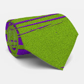 Cravate Art abstrait moderne unique violet et vert (Roulé)