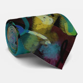 Cravate Art Abstrait multicolore (Roulé)