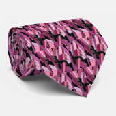 Cravate Art abstrait noir artistique de chien de caniche (Roulé)