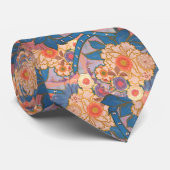 Cravate Art asiatique de collage de fleur (Roulé)