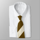 Cravate Art Bloc Café Et Crème (Attaché)