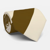 Cravate Art Bloc Café Et Crème (Roulé)