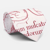 Cravate Art botanique Vintage rose (Roulé)