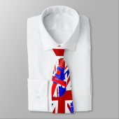 Cravate Art britannique 2 de guitare d'Union Jack (Attaché)