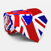 Cravate Art britannique 2 de guitare d'Union Jack (Roulé)