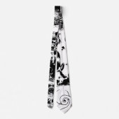 Cravate ART COLLAGE noir & blanc + vos idées (Dos)
