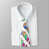 Cravate art de bruit des années 80 (Attaché)