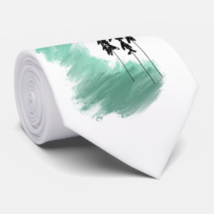 Cravate art de l'arbre vert scandinave simple moderne ment
