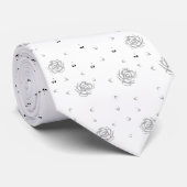 Cravate Art de ligne, Lilac blanc (Roulé)