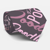 Cravate Art de mot de caniche (Roulé)
