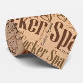 Cravate Art de mot de cocker (Roulé)