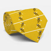 Cravate Art de motif d'abeilles d'abeille d'or jaune de (Roulé)