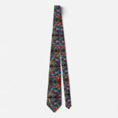 Cravate Art Deco Art Nouveau Rainbow Circuit Board Necktie (Devant)