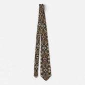 Cravate Art Deco Black and Gold Seashell Pattern Neck Tie (Dos)