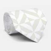 Cravate Art Déco géométrique gris doux (Roulé)