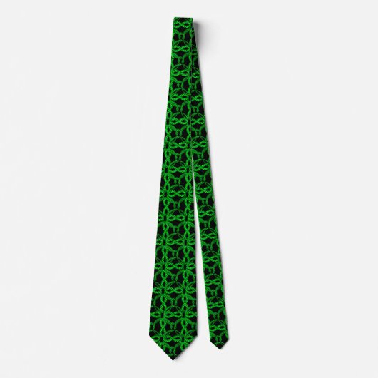 Cravate Art Deco Green Snake Pattern (Devant)