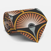 Cravate Art Déco Jazz Age Sunset Jukebox (Roulé)
