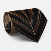 Cravate Art Deco Metallic Geometric Elegance (Roulé)