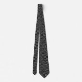 Cravate Art Déco Motif II - Gris sur Noir (Dos)
